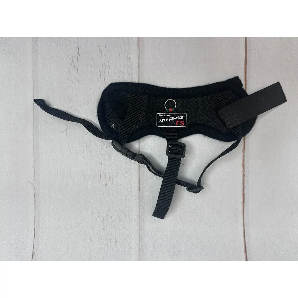 Adjustable Dog Muzzle Breathable Soft Humane Secure Fit Black NEW